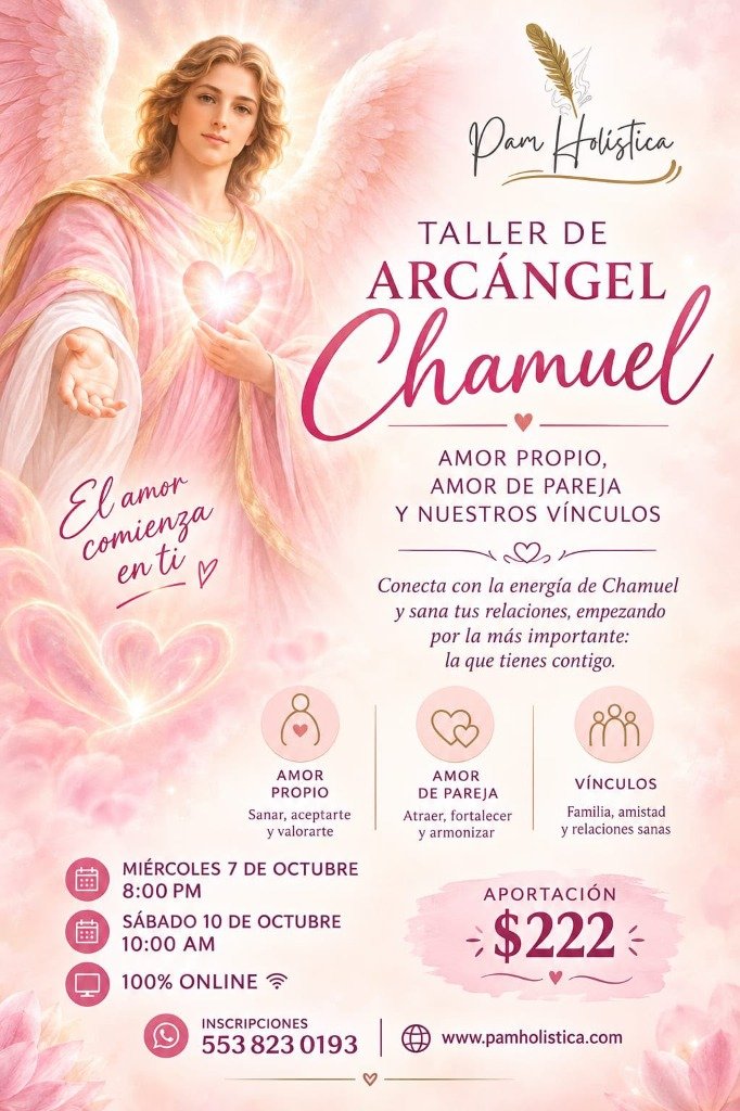 Afiche Taller Arcángel Chamuel - Pam Holística